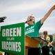 Jenny McCarthy speaks at a rally calling for “healthier vaccines” June 4, 2008 in Washington, DC.